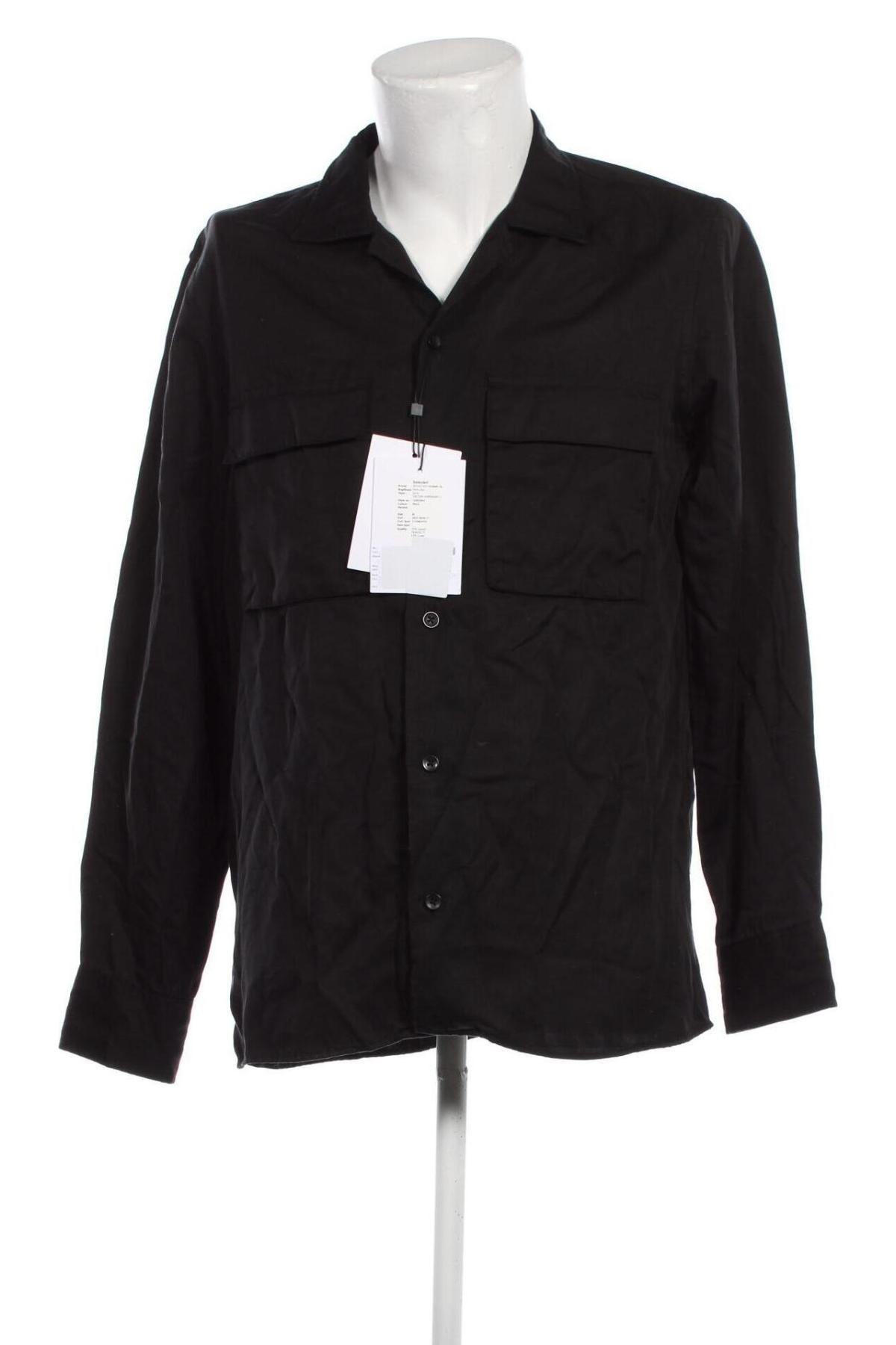 Мъжка риза Selected Homme, Размер M, Цвят Черен, Цена 82,00 лв.