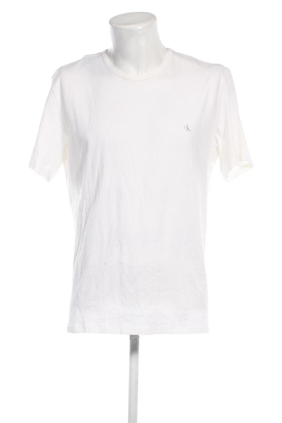 Herren T-Shirt Calvin Klein, Größe XL, Farbe Weiß, Preis 23,38 €