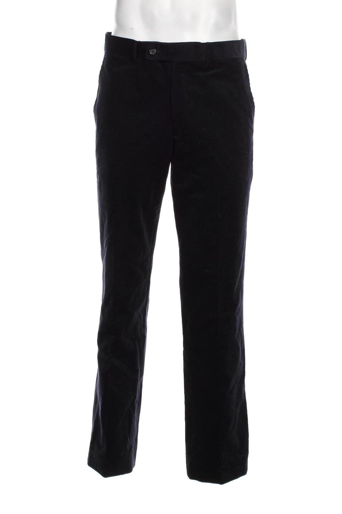 Ανδρικό κοτλέ παντελόνι Dressmann, Μέγεθος L, Χρώμα Μπλέ, Τιμή 4,84 €