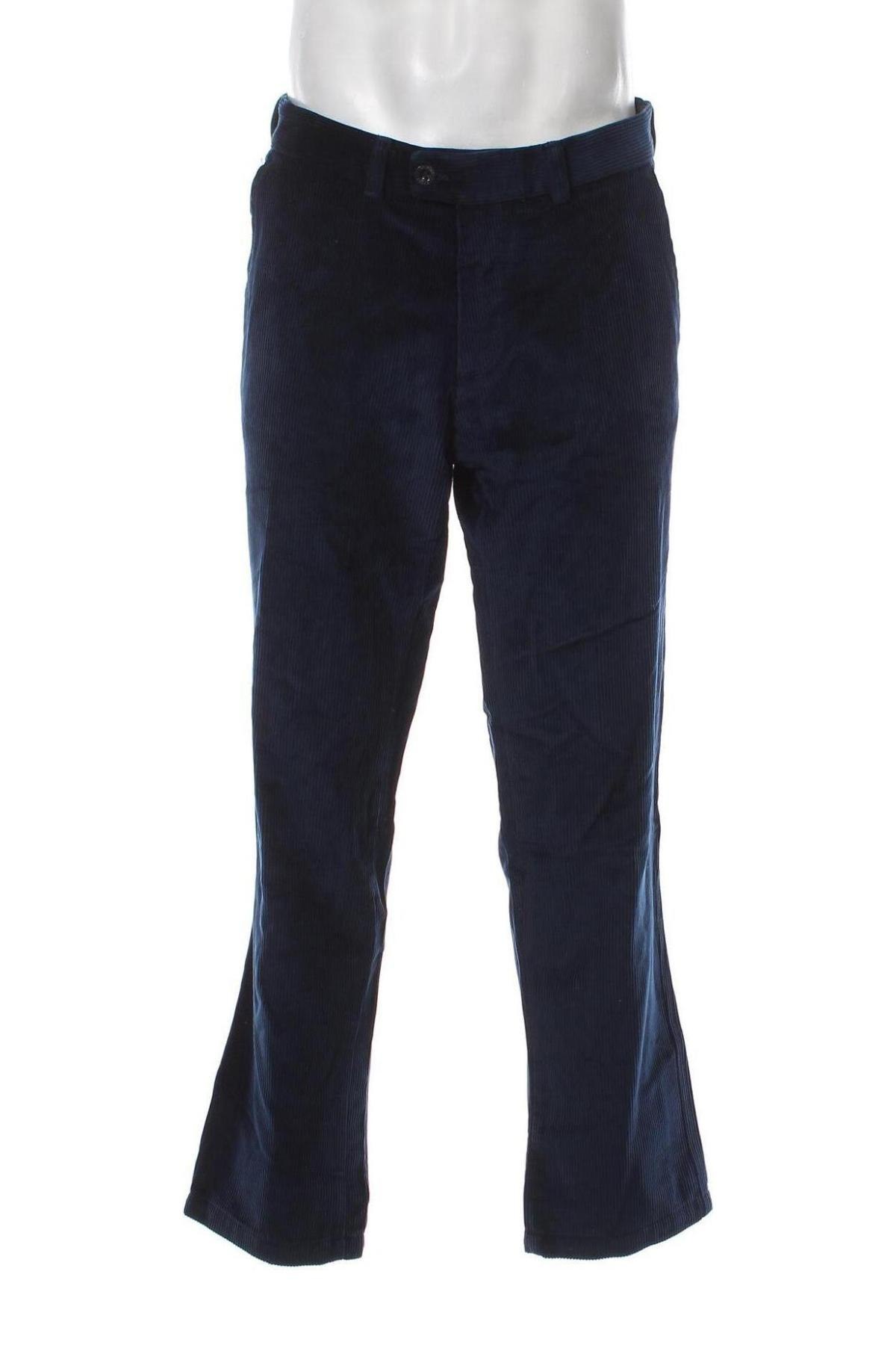Pantaloni raiați de bărbați Eurex by Brax, Mărime L, Culoare Albastru, Preț 21,71 Lei