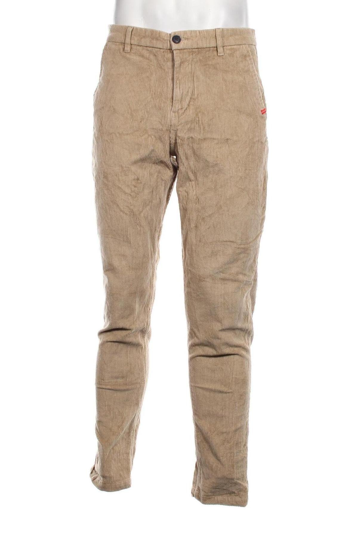 Pantaloni raiați de bărbați Hampton Bays, Mărime M, Culoare Bej, Preț 39,08 Lei