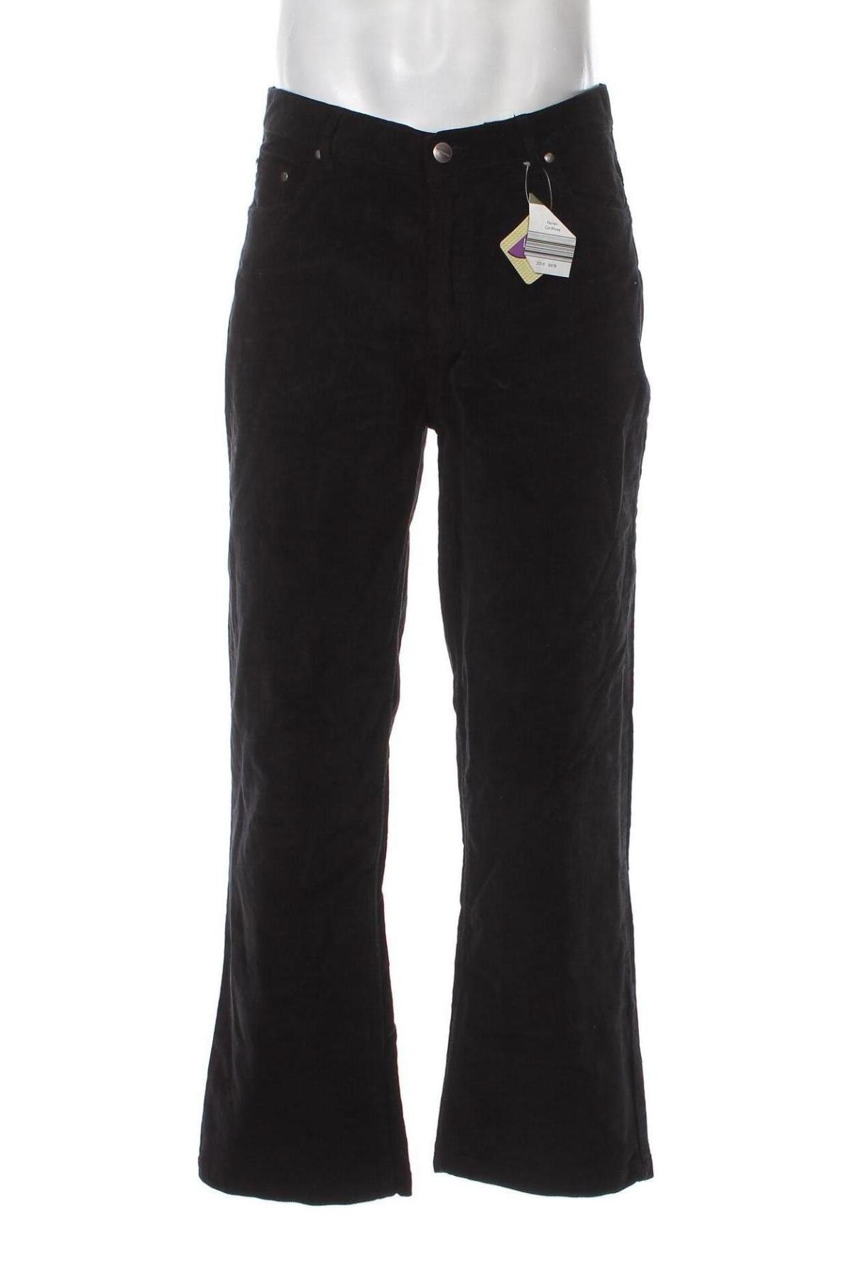 Ανδρικό κοτλέ παντελόνι Watson's, Μέγεθος L, Χρώμα Μαύρο, Τιμή 8,07 €