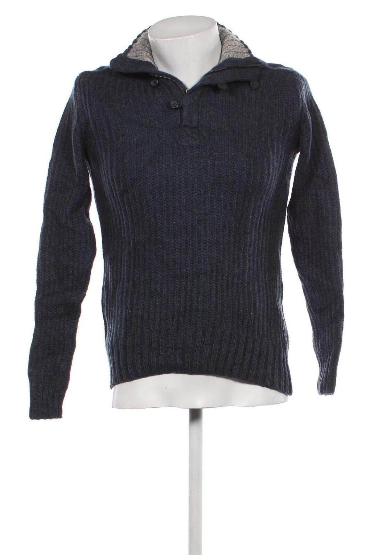 Мъжки пуловер H&M L.O.G.G., Размер L, Цвят Син, Цена 14,50 лв.