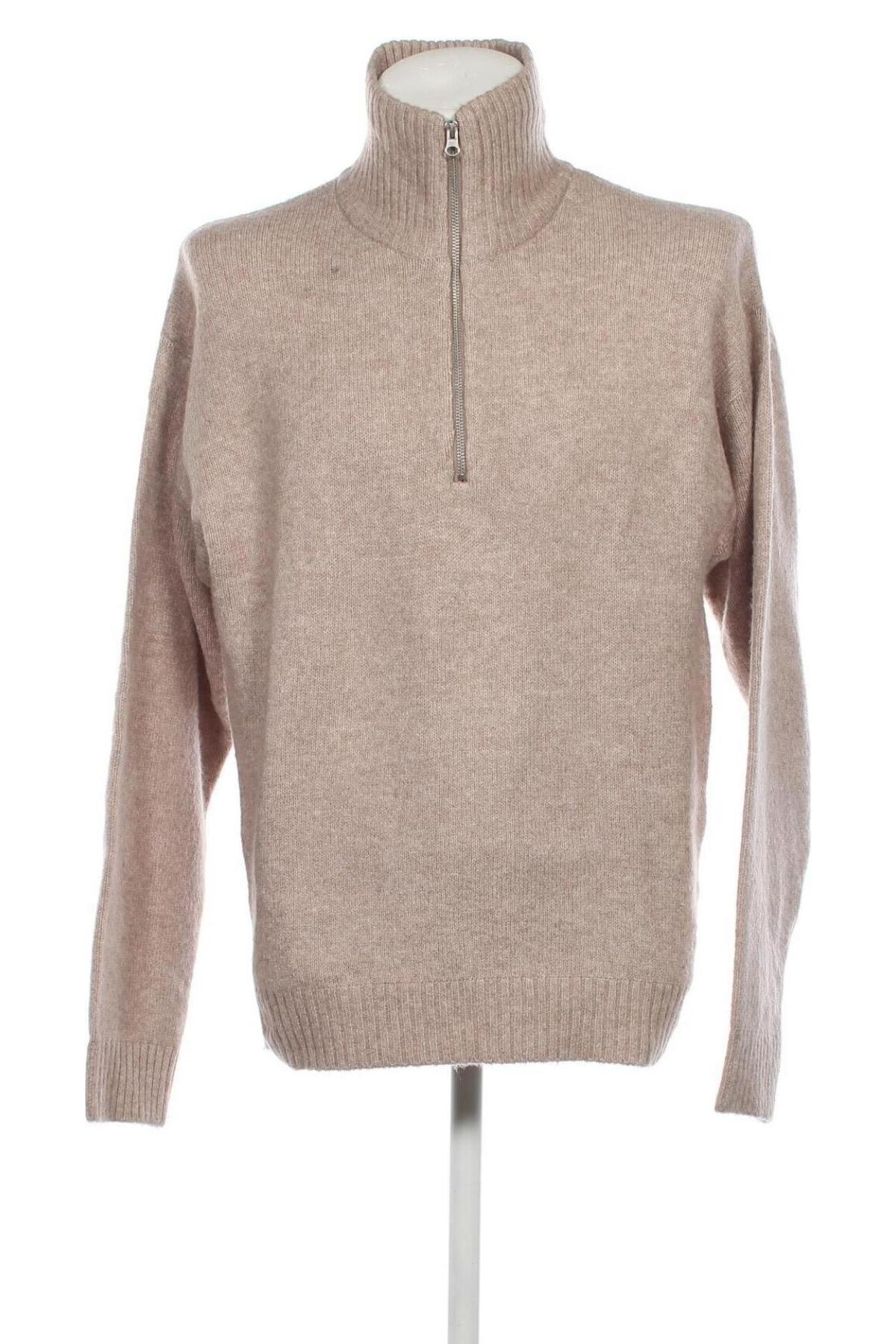 Herrenpullover Jack & Jones, Größe M, Farbe Beige, Preis 31,99 €