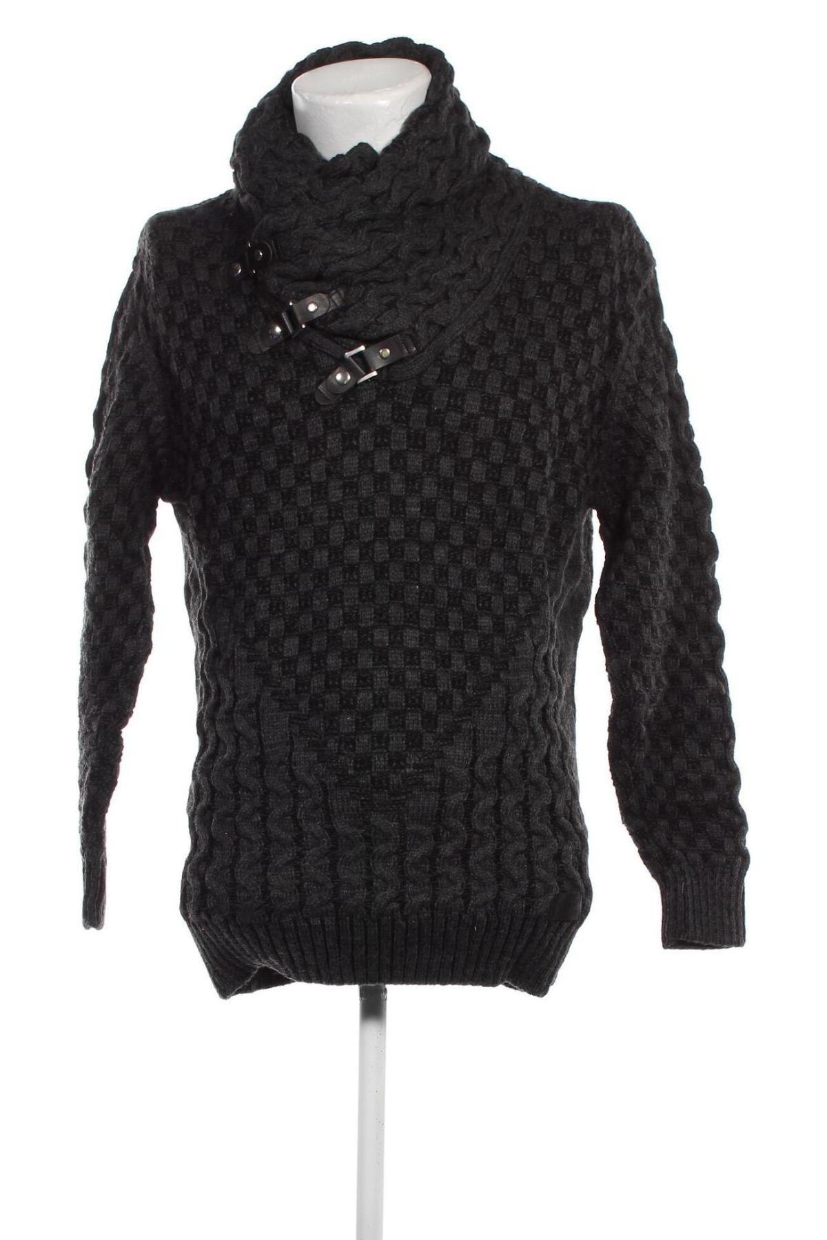 Мъжки пуловер Leif Nelson, Размер M, Цвят Черен, Цена 14,50 лв.