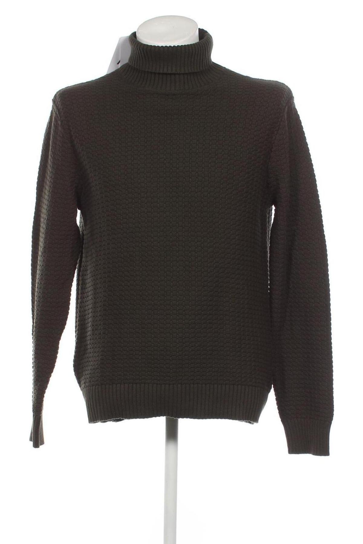 Мъжки пуловер Selected Homme, Размер L, Цвят Зелен, Цена 37,40 лв.
