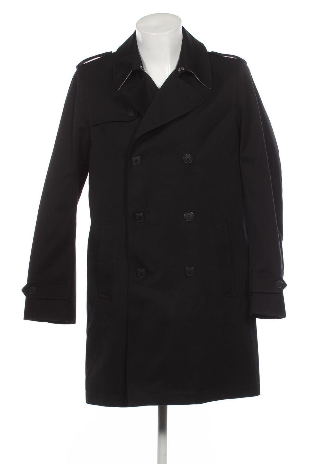 Мъжки шлифер Selected Homme, Размер L, Цвят Черен, Цена 81,90 лв.
