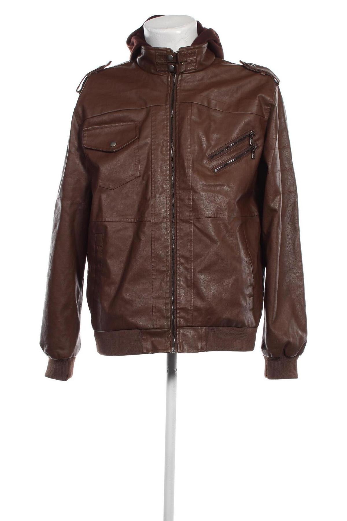 Herren Lederjacke, Größe XL, Farbe Braun, Preis 34,10 €