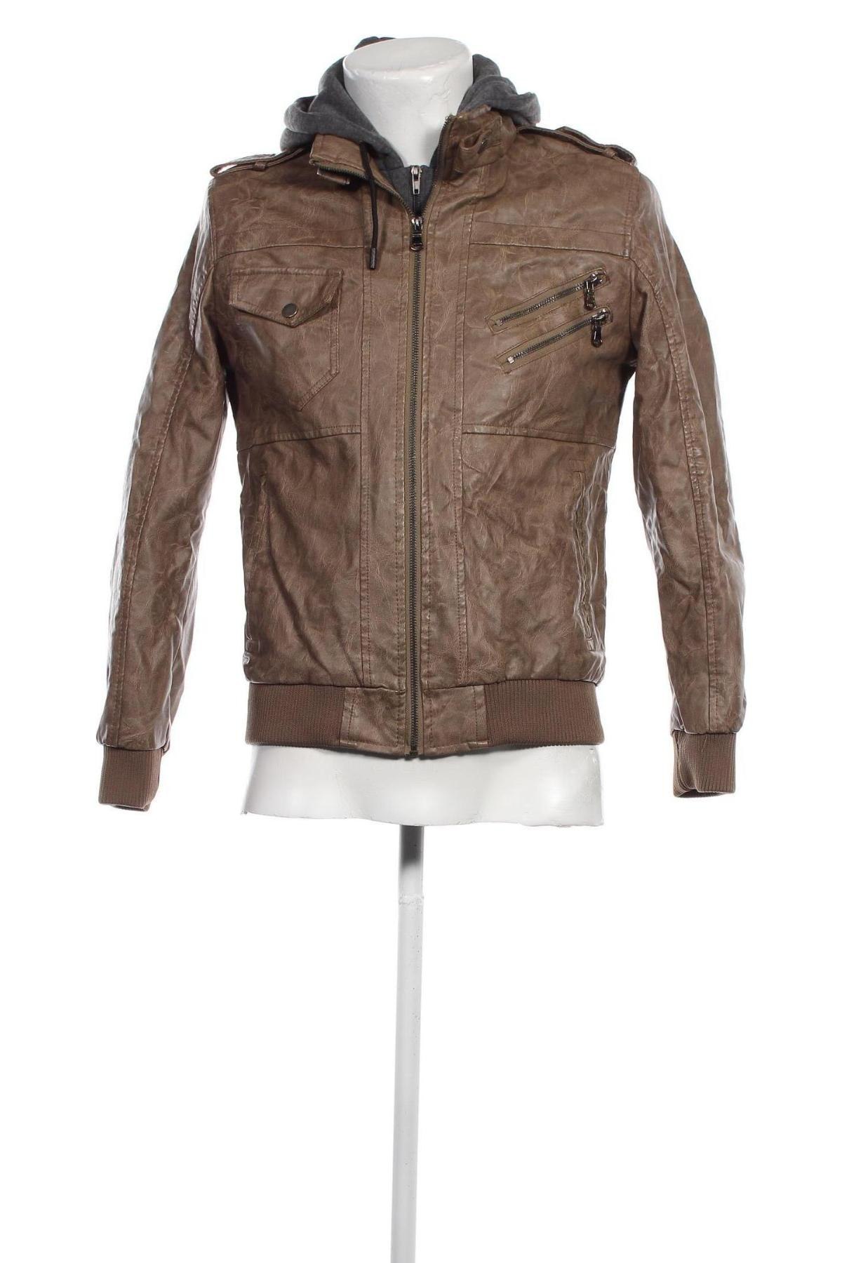 Pánska kožená bunda , Veľkosť S, Farba Hnedá, Cena  22,78 €
