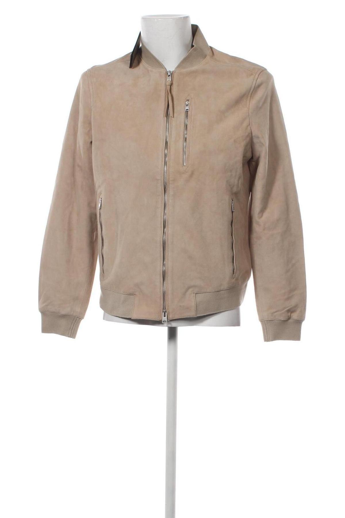 Pánská kožená bunda  AllSaints, Velikost XL, Barva Béžová, Cena  8 439,00 Kč