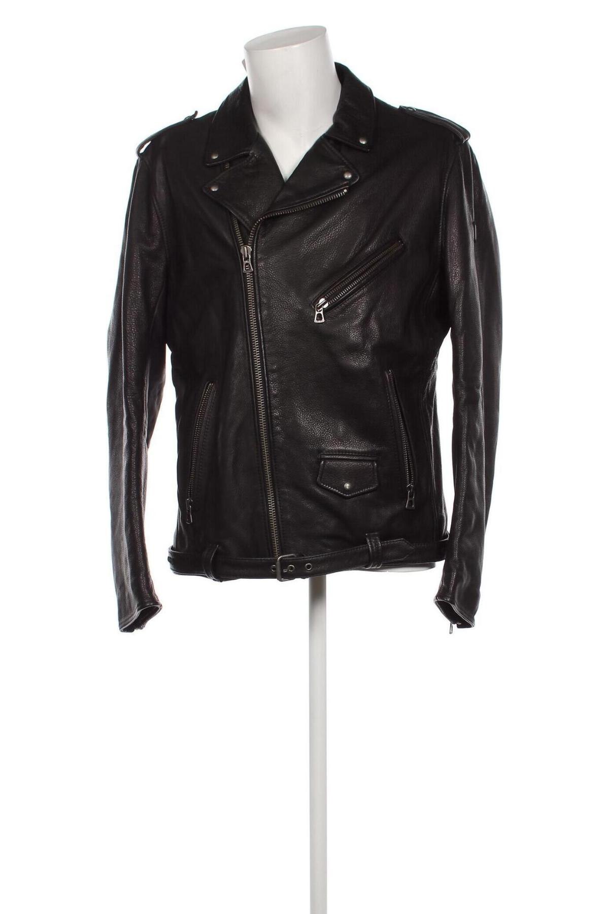 Ανδρικό δερμάτινο μπουφάν BOSS, Μέγεθος XL, Χρώμα Μαύρο, Τιμή 511,51 €