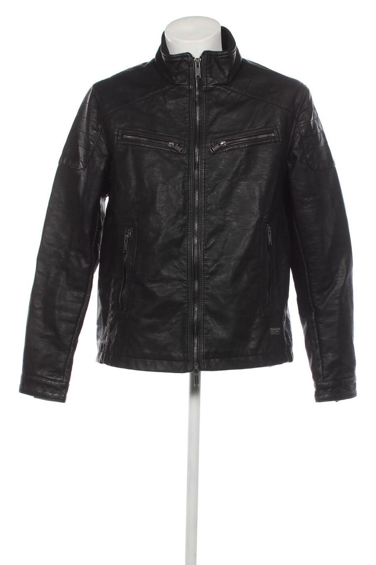 Pánska kožená bunda  Firetrap, Veľkosť L, Farba Čierna, Cena  40,57 €