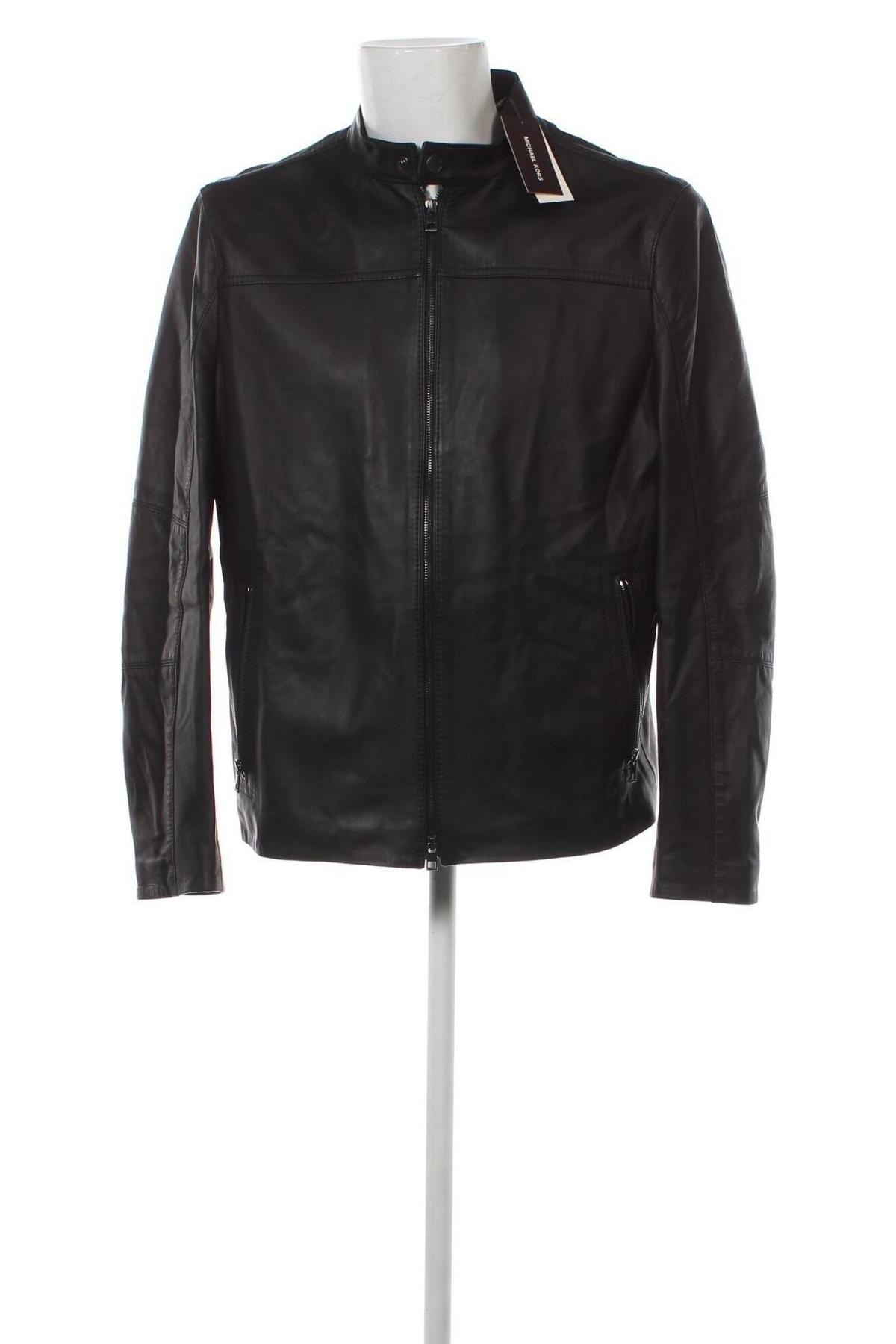 Pánska kožená bunda  Michael Kors, Veľkosť XL, Farba Čierna, Cena  265,98 €