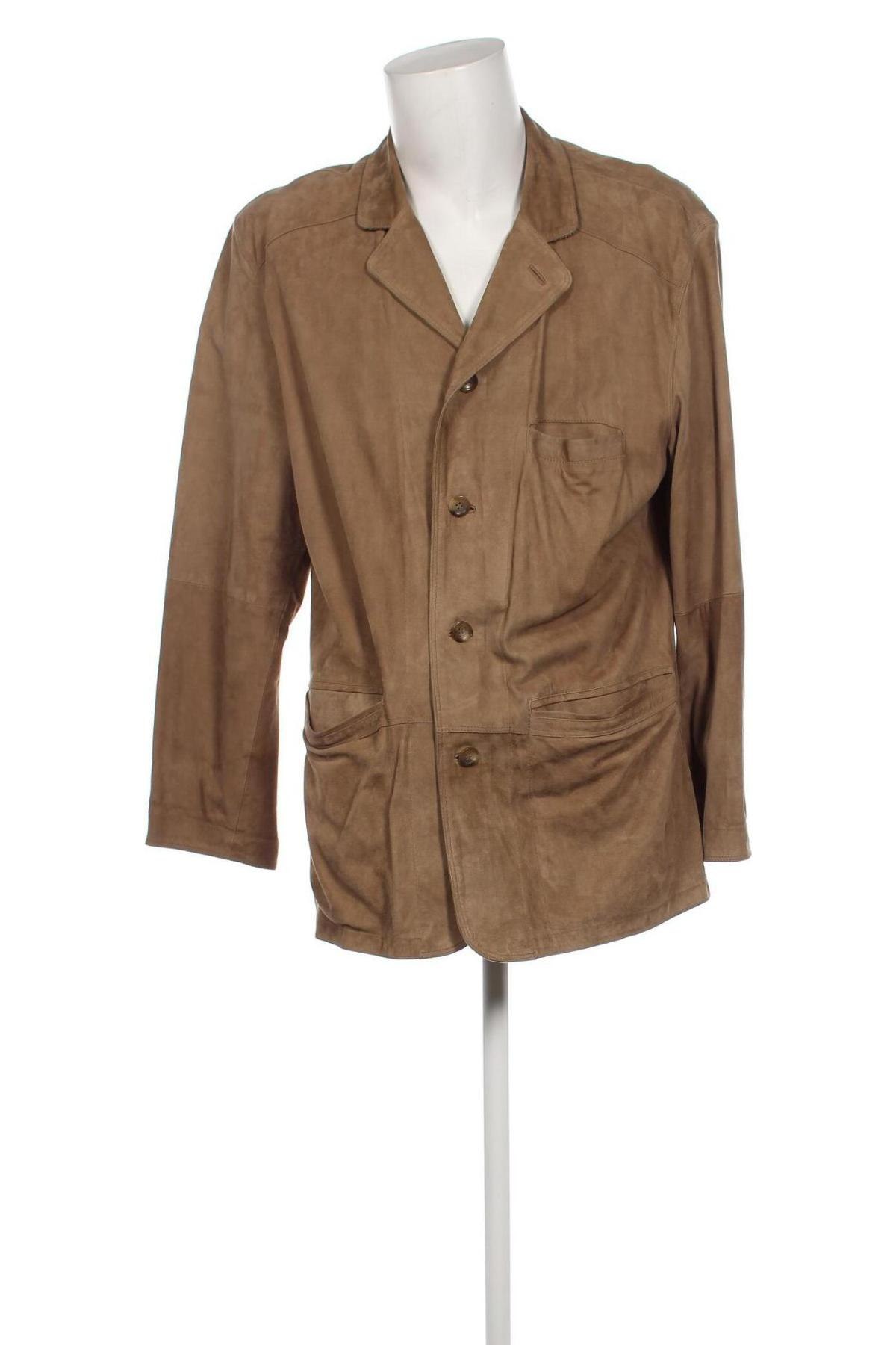 Мъжко кожено яке Pierre Cardin, Размер L, Цвят Кафяв, Цена 161,00 лв.