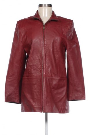 Damen Lederjacke, Größe M, Farbe Rot, Preis 45,99 €