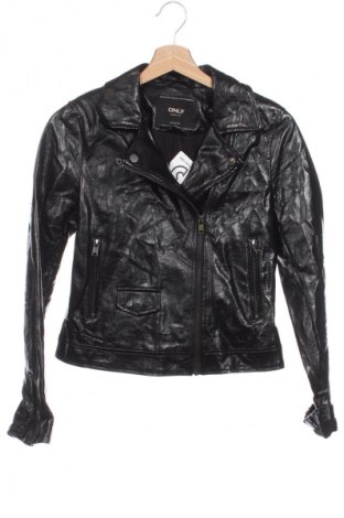 Damen Lederjacke ONLY, Größe XS, Farbe Schwarz, Preis € 28,99