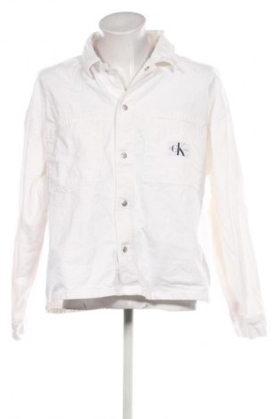 Cămașă de bărbați Calvin Klein Jeans, Mărime L, Culoare Alb, Preț 539,99 Lei