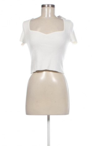 Damen Shirt Bershka, Größe L, Farbe Weiß, Preis € 7,99