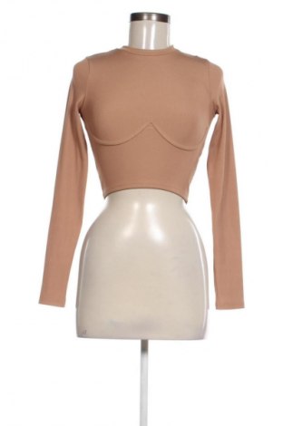 Дамска блуза Bershka, Размер XS, Цвят Кафяв, Цена 10,00 €