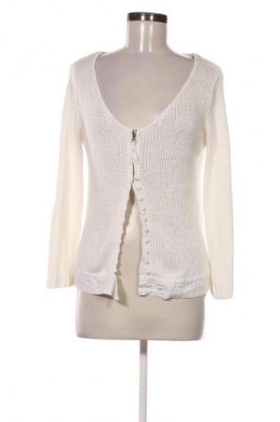 Damen Strickjacke Oui, Größe M, Farbe Weiß, Preis 31,73 €