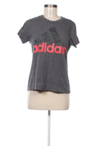 Γυναικείο t-shirt Adidas, Μέγεθος S, Χρώμα Γκρί, Τιμή 14,99 €