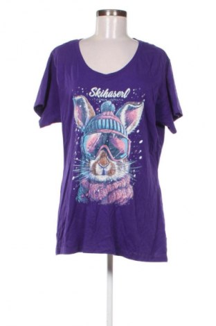 Damski T-shirt Port & Company, Rozmiar XL, Kolor Fioletowy, Cena 47,00 zł