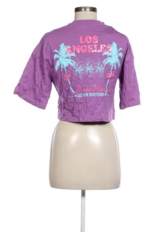 Damski T-shirt Seven Sisters, Rozmiar S, Kolor Fioletowy, Cena 31,99 zł