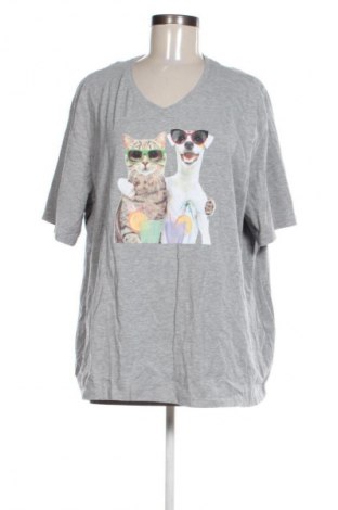 Γυναικείο t-shirt Ulla Popken, Μέγεθος XXL, Χρώμα Γκρί, Τιμή 12,99 €