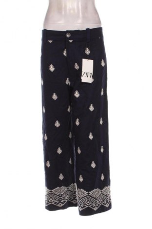Pantaloni de femei Zara, Mărime L, Culoare Albastru, Preț 140,99 Lei