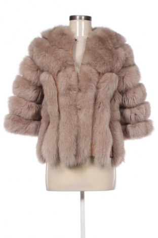 Palton din blană pentru damă Unbranded, Mărime S, Culoare Bej, Preț 573,00 Lei