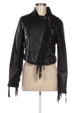 Damska kurtka skórzana Bershka, Rozmiar L, Kolor Czarny, Cena 160,75 zł