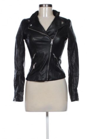 Damen Lederjacke H&M, Größe XXS, Farbe Schwarz, Preis 23,99 €