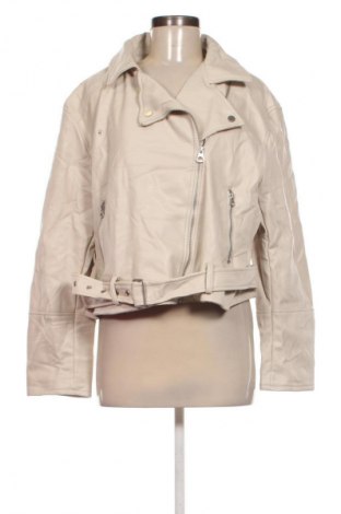 Dámska kožená bunda  H&M Divided, Veľkosť L, Farba Kremová, Cena  27,95 €