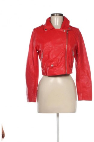 Dámska kožená bunda  Pretty Little Thing, Veľkosť S, Farba Červená, Cena  17,95 €