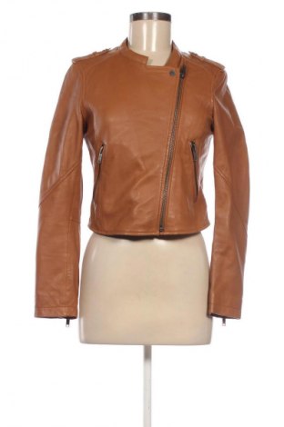Geacă de piele pentru femei Reserved, Mărime M, Culoare Maro, Preț 260,66 Lei