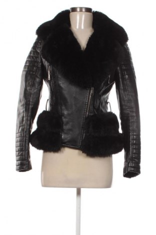 Geacă de piele pentru femei Unbranded, Mărime M, Culoare Negru, Preț 156,40 Lei