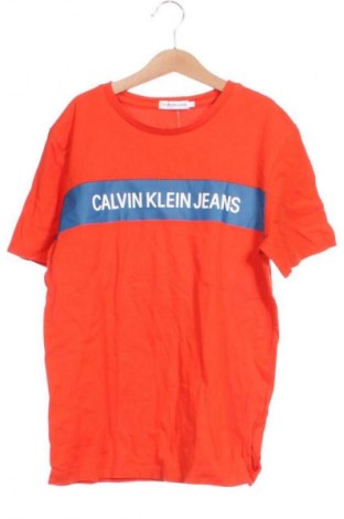 Tricou pentru copii Calvin Klein Jeans, Mărime 14-15y/ 168-170 cm, Culoare Portocaliu, Preț 52,13 Lei
