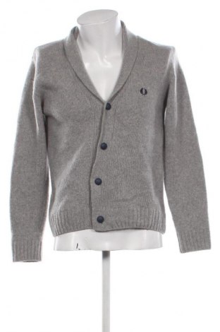 Herren Strickjacke Fred Perry, Größe M, Farbe Grau, Preis 31,73 €