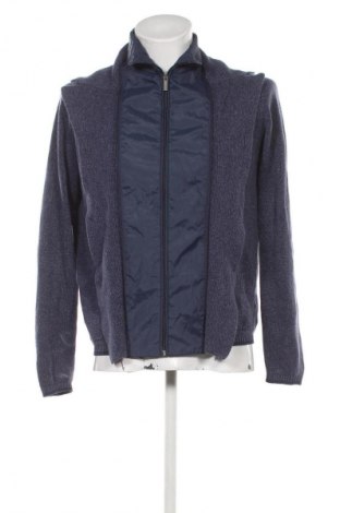 Herren Strickjacke Warren & Parker, Größe L, Farbe Blau, Preis 20,00 €