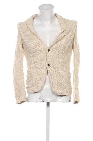 Jachetă tricotată de bărbați Zara, Mărime M, Culoare Bej, Preț 83,41 Lei