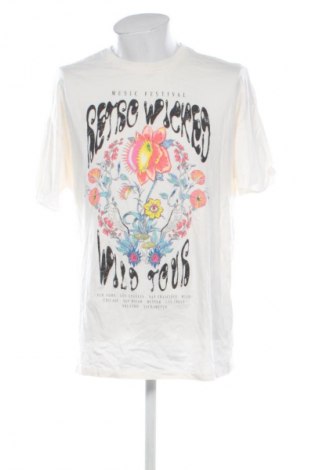 Мъжка тениска Bershka, Размер L, Цвят Екрю, Цена 8,18 €