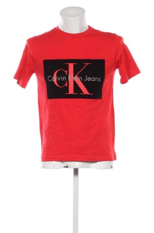 Męski T-shirt Calvin Klein Jeans, Rozmiar S, Kolor Czerwony, Cena 90,99 zł