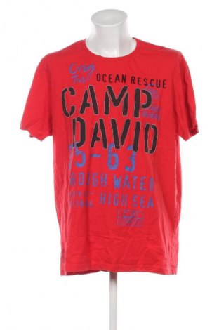 Tricou de bărbați Camp David, Mărime 3XL, Culoare Roșu, Preț 77,99 Lei