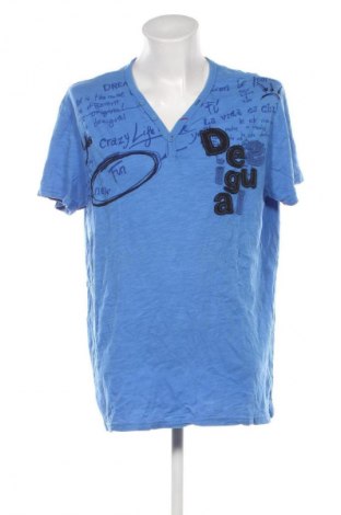 Męski T-shirt Desigual, Rozmiar 3XL, Kolor Niebieski, Cena 74,99 zł