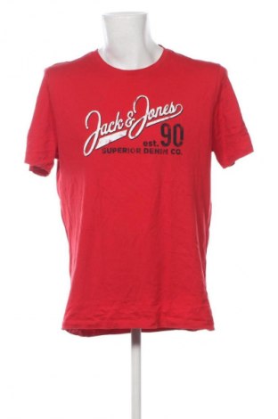 Мъжка тениска Jack & Jones, Размер XXL, Цвят Червен, Цена 7,15 €