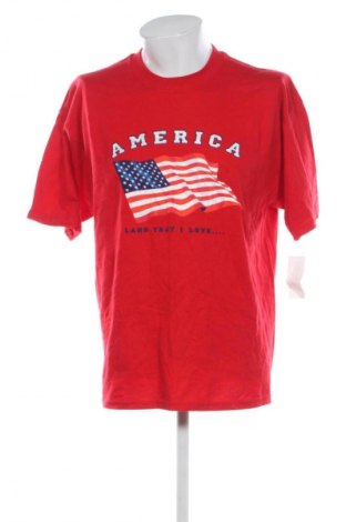 Męski T-shirt M&O, Rozmiar XL, Kolor Czerwony, Cena 58,99 zł