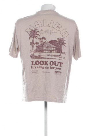 Tricou de bărbați Pull&Bear, Mărime M, Culoare Bej, Preț 48,99 Lei
