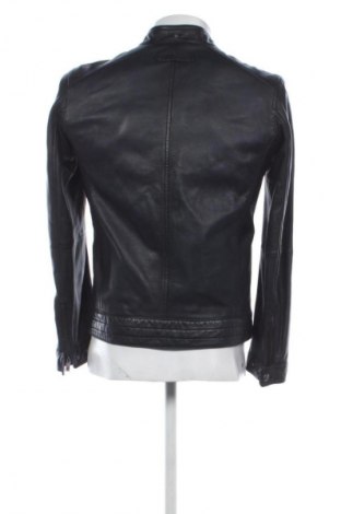 Ανδρικό δερμάτινο μπουφάν Massimo Dutti, Μέγεθος S, Χρώμα Μπλέ, Τιμή 312,81 €