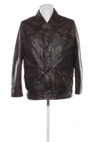 Ανδρικό δερμάτινο μπουφάν Trapper, Μέγεθος L, Χρώμα Καφέ, Τιμή 50,99 €