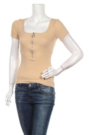 Γυναικεία μπλούζα Na-Kd, Μέγεθος XXS, Χρώμα  Μπέζ, 65% πολυεστέρας, 30% βισκόζη, 5% ελαστάνη, Τιμή 7,58 €